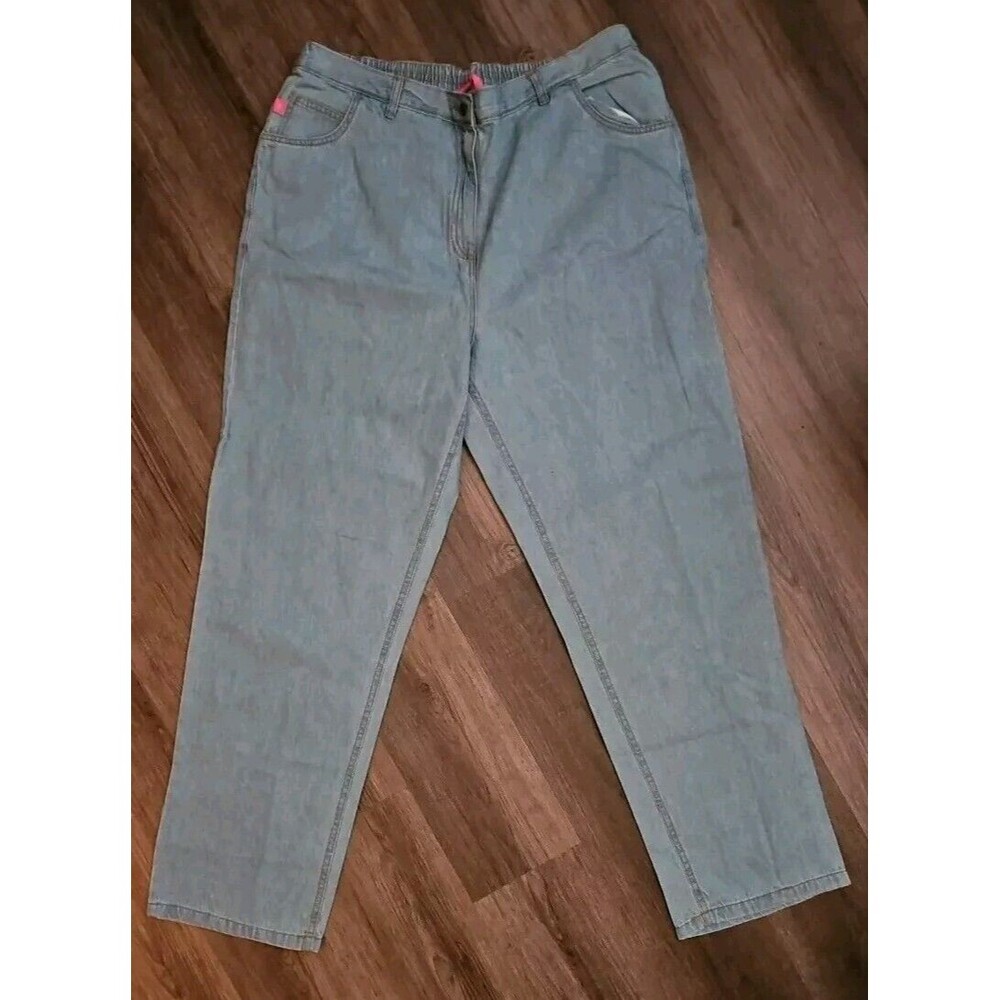 Woman Within Jeans 24T Classic Fit Medium Wash Straight-Leg  Elastic Waist
